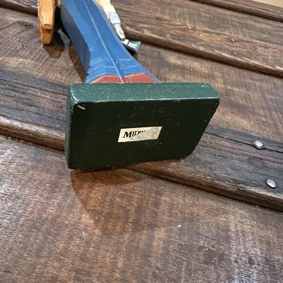 Folkart MIDWEST of CANNON FALLS Wood Hand carved Figurine Sheriff Cowboy Hat 11” - Picture 7 of 9